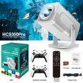 Smart home projector, 1080P resolution, WiFi 6, 450 lumens, 30,000+ classic games.